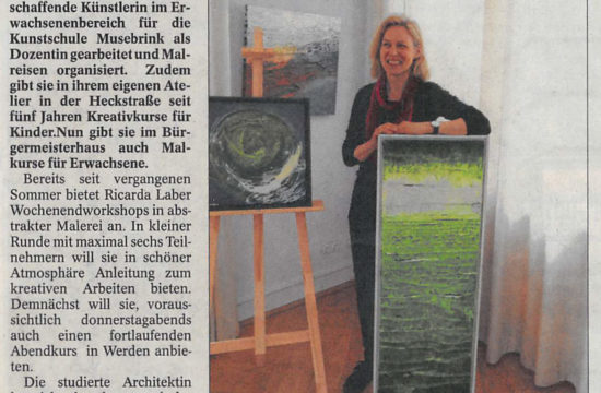 Zeitungsartikel Abstrakte Malerei im Bürgermeisterhaus erlernen